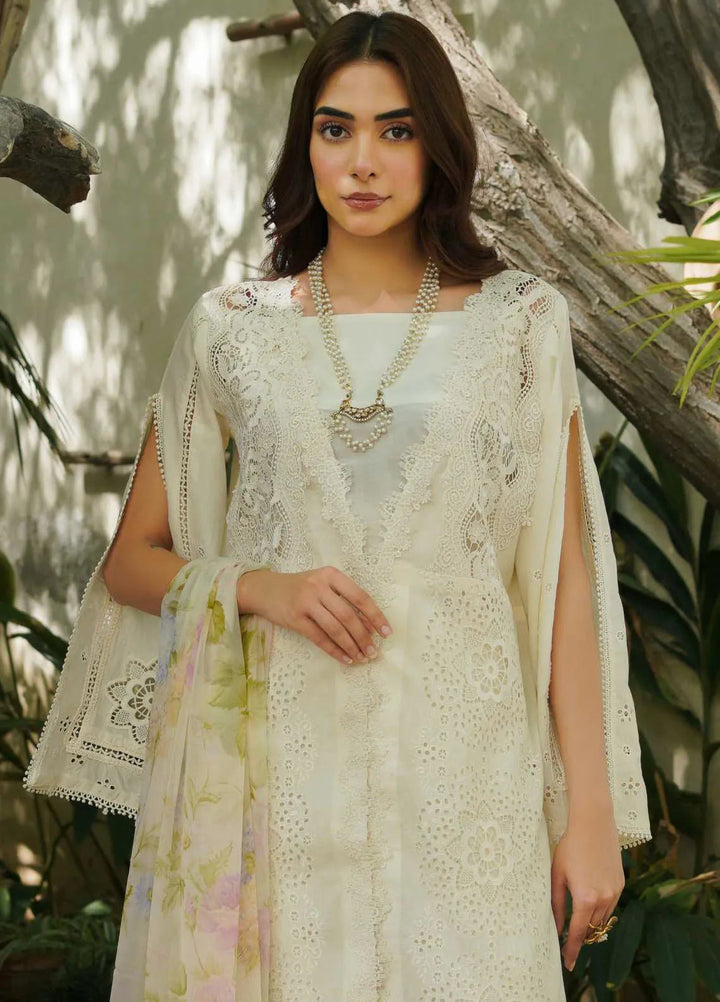 Manara Embroidered Lawn Suit Unstitched 3 Piece MNA24L ML-09 Motia - Luxury Collection