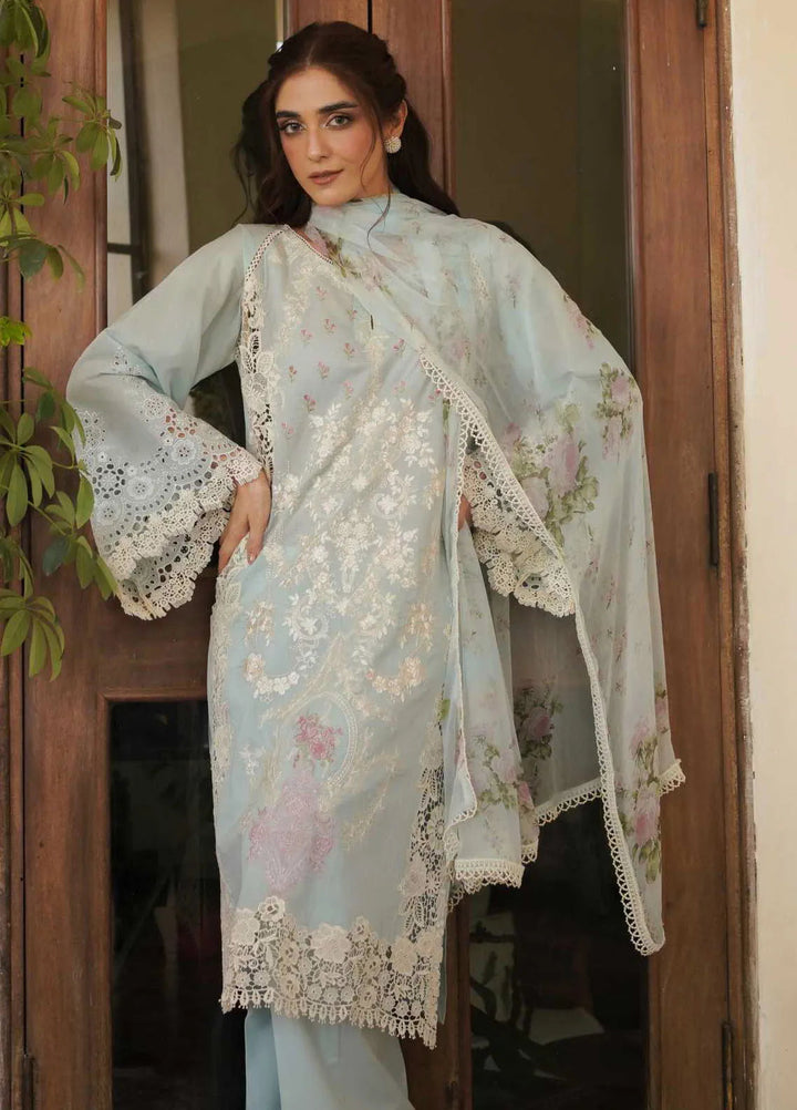 Manara Embroidered Lawn Suit Unstitched 3 Piece MNA24L ML-10 Parishay - Luxury Collection