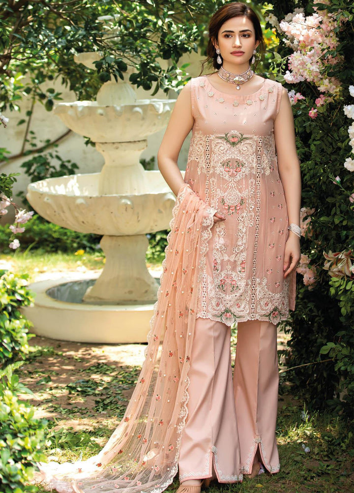 Manara Embroidered Lawn Suits Unstitched 3 Piece MNA21K 02 ANGELIC TEASE - Luxury Collection