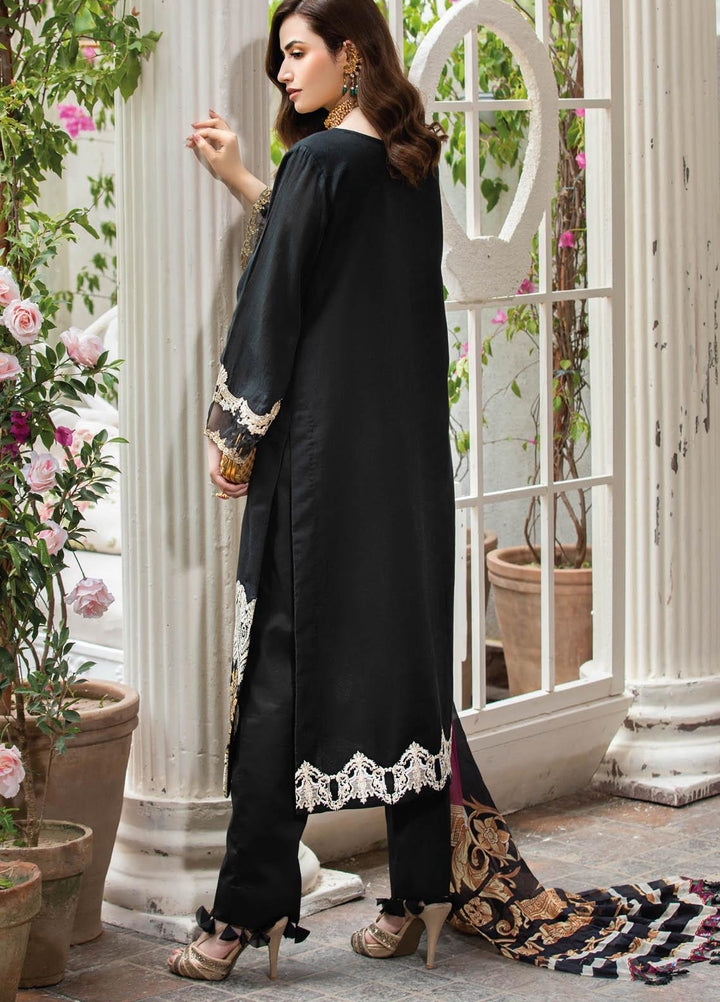 Manara Embroidered Lawn Suits Unstitched 3 Piece MNA21K 06 TINSEL TONIGHT - Luxury Collection