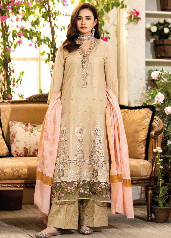 Manara Embroidered Lawn Suits Unstitched 3 Piece MNA21K 08 GALA AFFAIR - Luxury Collection