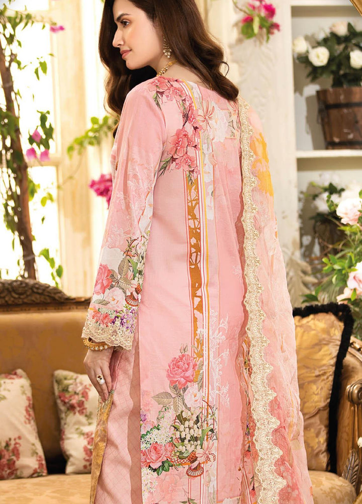 Manara Embroidered Lawn Suits Unstitched 3 Piece MNA21K 09 SUMMER TIME SPLENDOUR - Luxury Collection