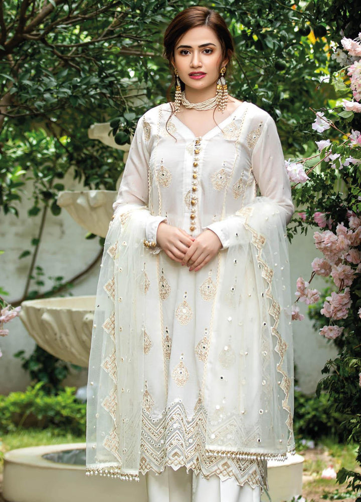 Manara Embroidered Lawn Suits Unstitched 3 Piece MNA21K 11 PEARL DUST - Luxury Collection