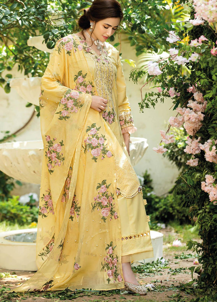 Manara Embroidered Lawn Suits Unstitched 3 Piece MNA21K 12 SUNSHINE SOIREE - Luxury Collection