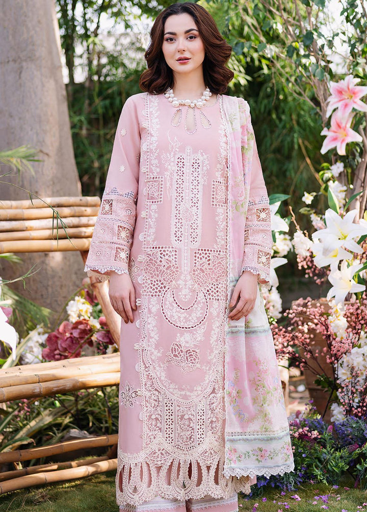 Manara Embroidered Lawn Suits Unstitched 3 Piece MNA23LL ML-01 Serena - Luxury Collection