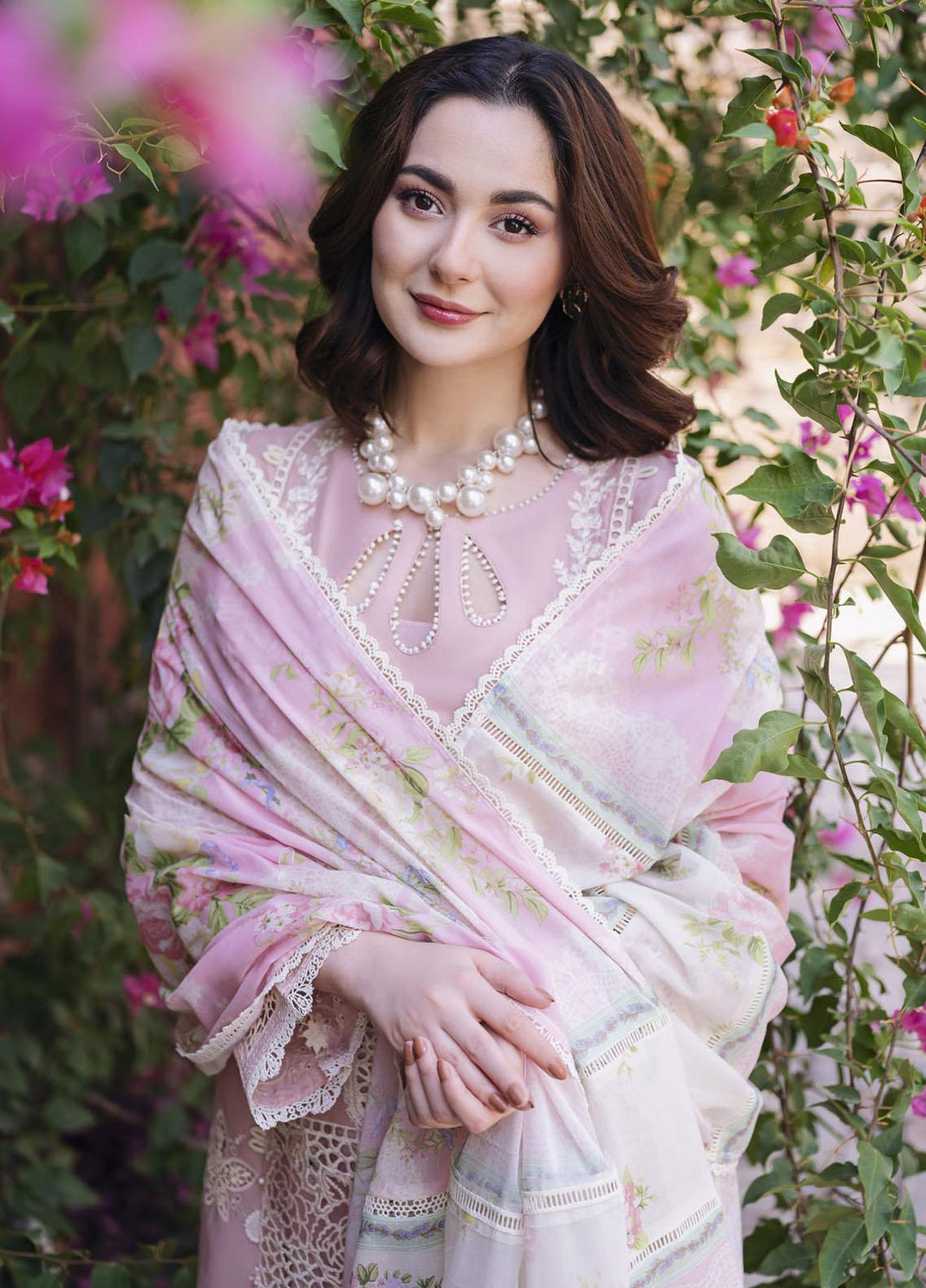 Manara Embroidered Lawn Suits Unstitched 3 Piece MNA23LL ML-01 Serena - Luxury Collection