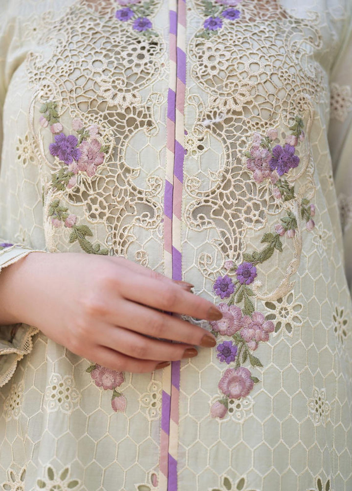 Manara Embroidered Lawn Suits Unstitched 3 Piece MNA23LL ML-02 Opaline - Luxury Collection