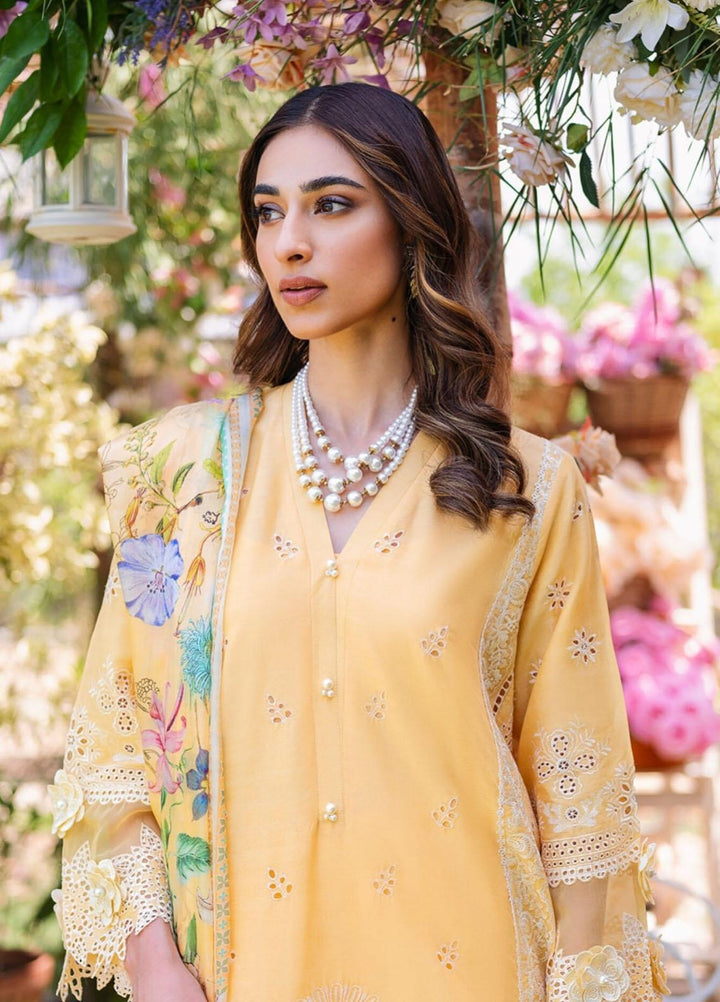 Manara Embroidered Lawn Suits Unstitched 3 Piece MNA23LL ML-04 Liliana - Luxury Collection