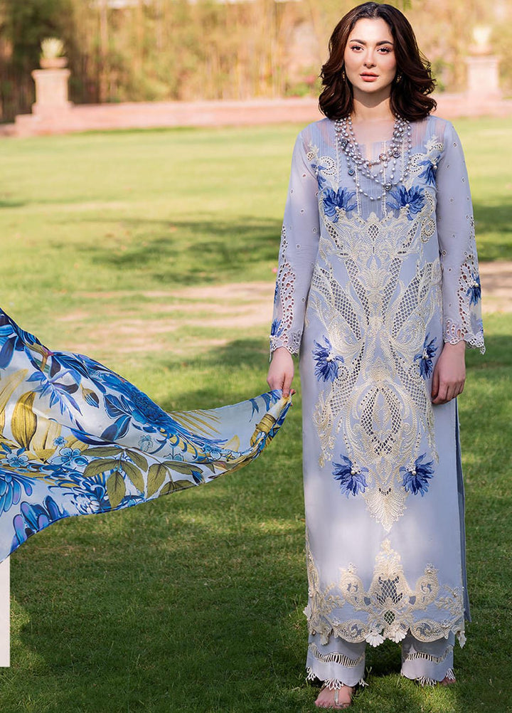 Manara Embroidered Lawn Suits Unstitched 3 Piece MNA23LL ML-05 Lorena - Luxury Collection