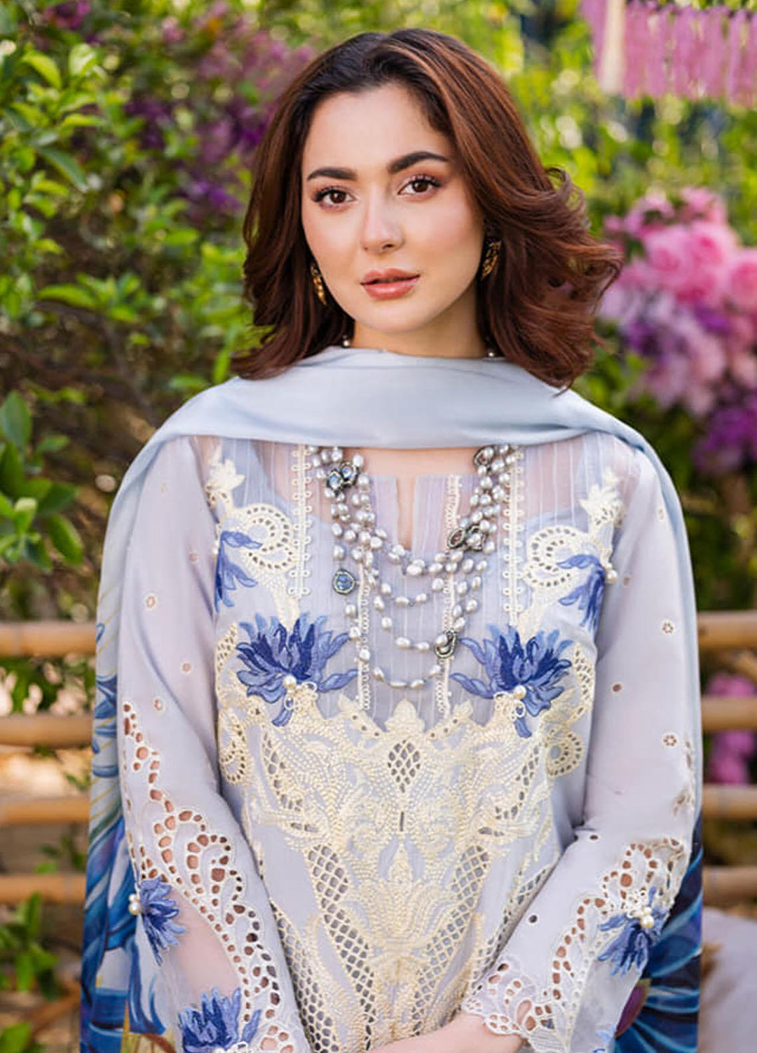 Manara Embroidered Lawn Suits Unstitched 3 Piece MNA23LL ML-05 Lorena - Luxury Collection