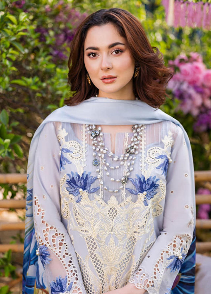 Manara Embroidered Lawn Suits Unstitched 3 Piece MNA23LL ML-05 Lorena - Luxury Collection
