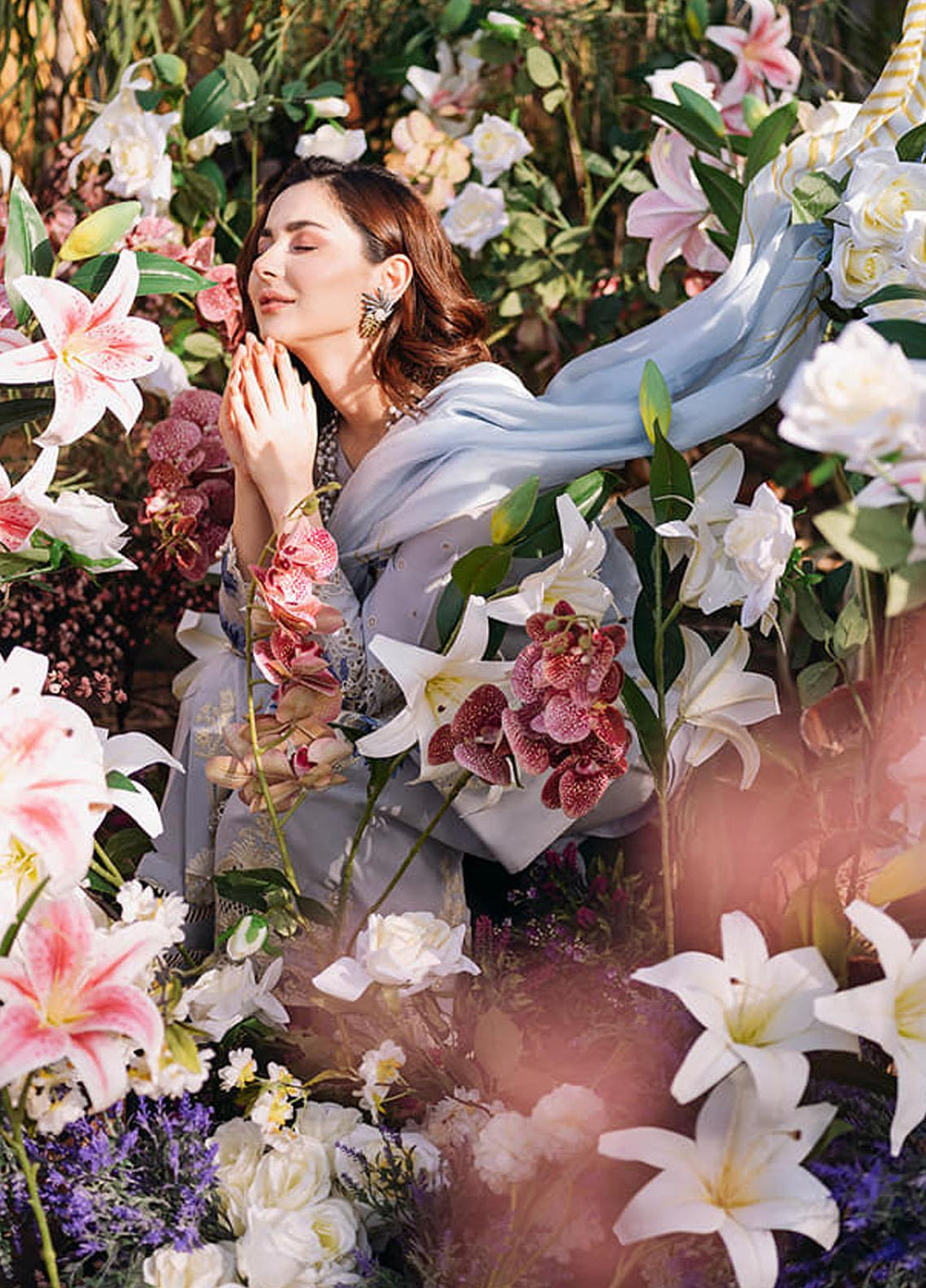 Manara Embroidered Lawn Suits Unstitched 3 Piece MNA23LL ML-05 Lorena - Luxury Collection