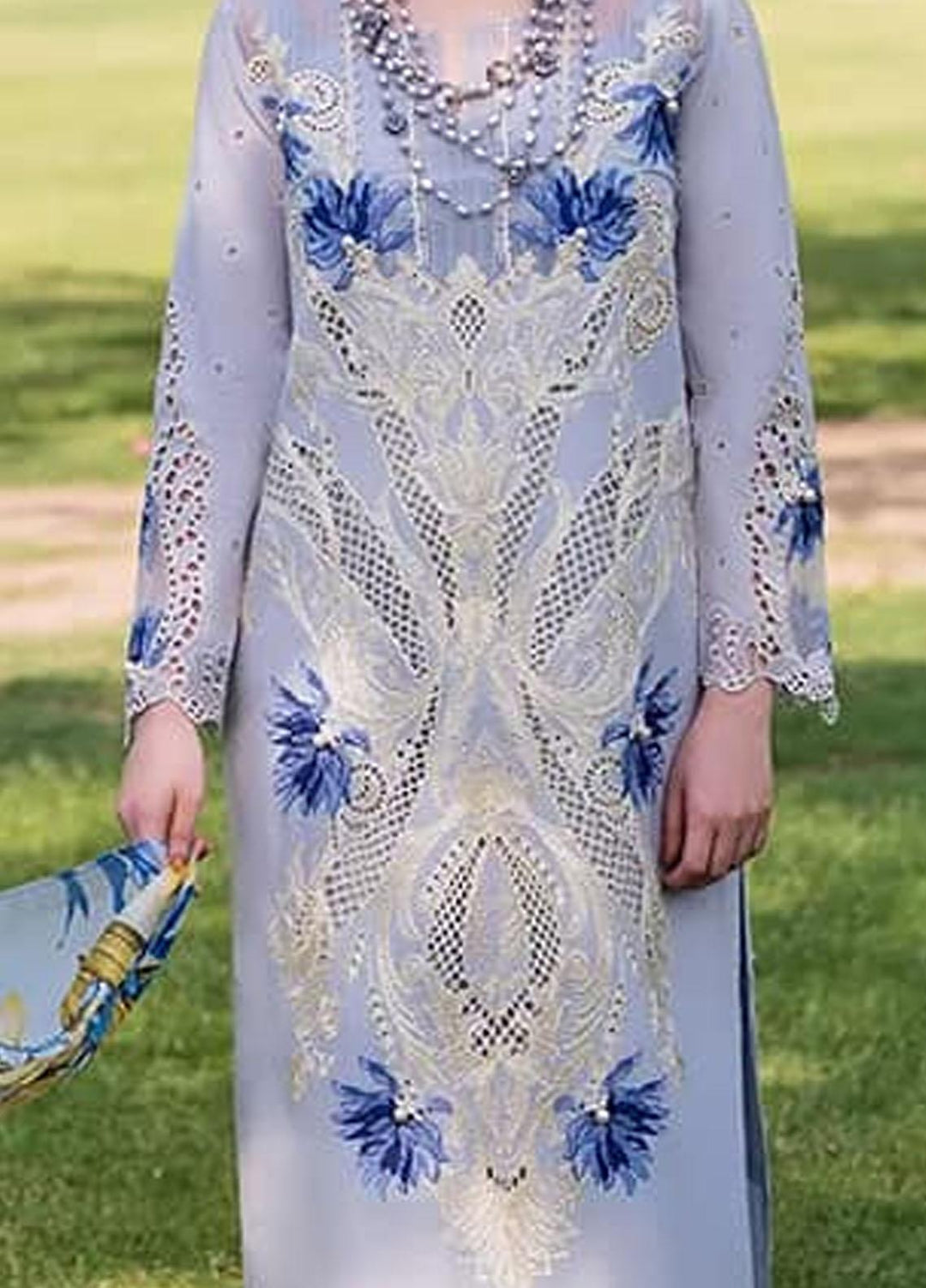 Manara Embroidered Lawn Suits Unstitched 3 Piece MNA23LL ML-05 Lorena - Luxury Collection