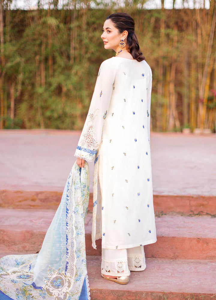 Manara Embroidered Lawn Suits Unstitched 3 Piece MNA23LL ML-08 Eva - Luxury Collection