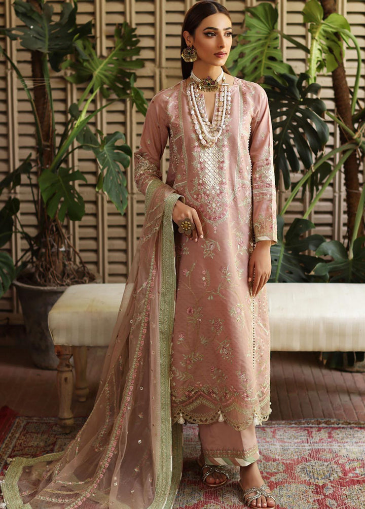 Manara By Kahf Embroidered Lawn Suits Unstitched 3 Piece KHF22M KML-01B Naaz - Luxury Collection