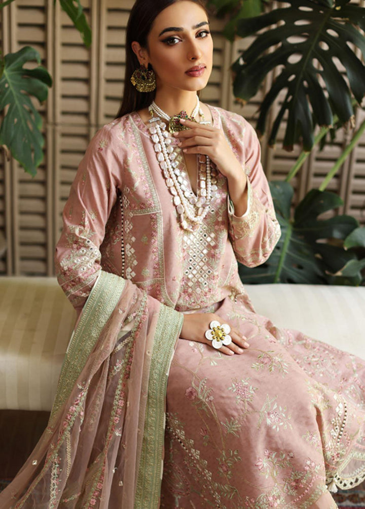 Manara By Kahf Embroidered Lawn Suits Unstitched 3 Piece KHF22M KML-01B Naaz - Luxury Collection