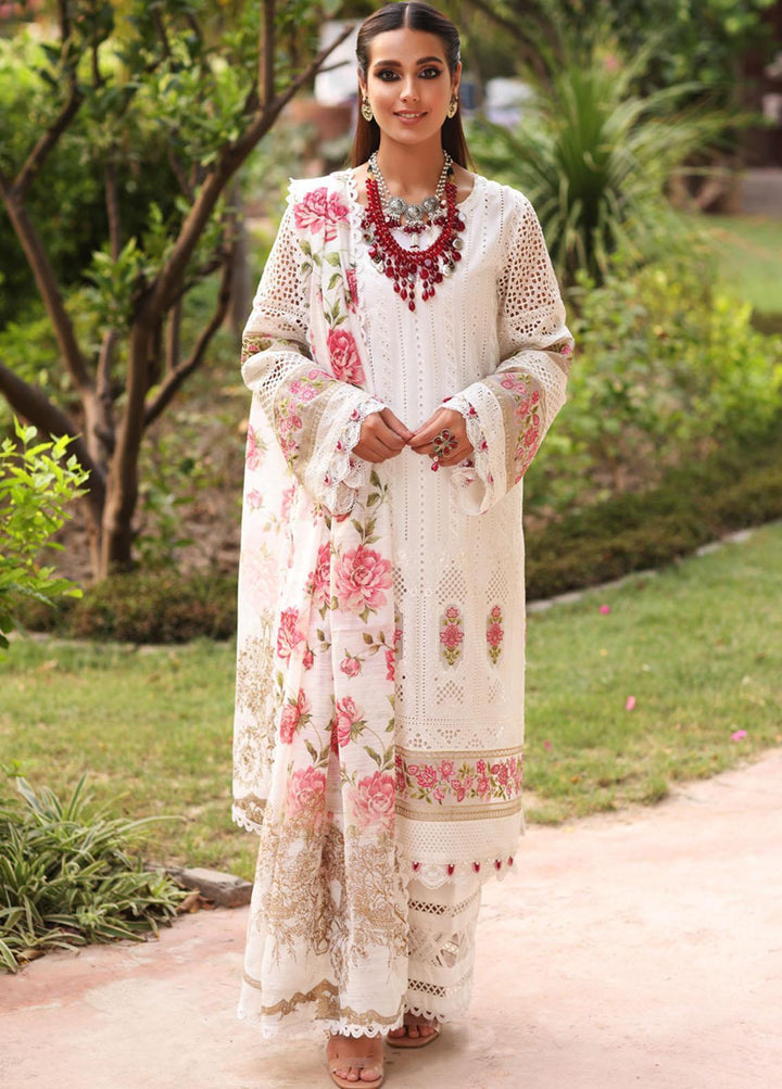 Manara By Kahf Embroidered Lawn Suits Unstitched 3 Piece KHF22M KML-04 Motia - Luxury Collection