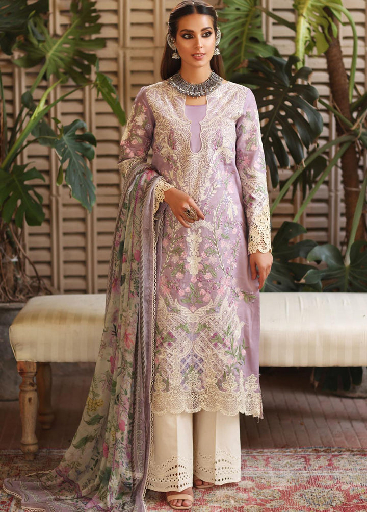 Manara By Kahf Embroidered Lawn Suits Unstitched 3 Piece KHF22M KML-05 Kasni - Luxury Collection