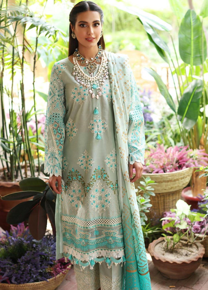 Manara By Kahf Embroidered Lawn Suits Unstitched 3 Piece KHF22M KML-09B Nayroz - Luxury Collection