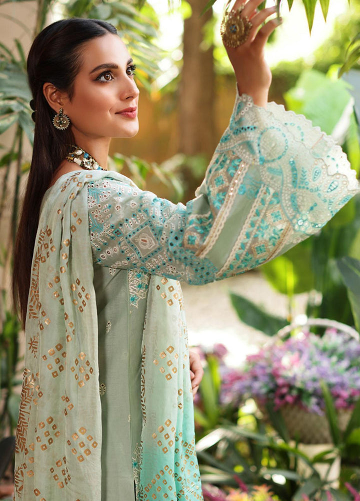 Manara By Kahf Embroidered Lawn Suits Unstitched 3 Piece KHF22M KML-09B Nayroz - Luxury Collection
