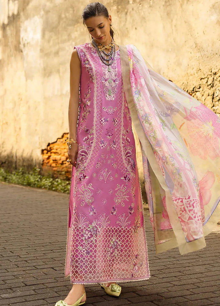 Manaram by Mushq Embroidered Lawn Suit Unstitched 3 Piece MQ25ML D-201 Timeless Wave - Summer Collection