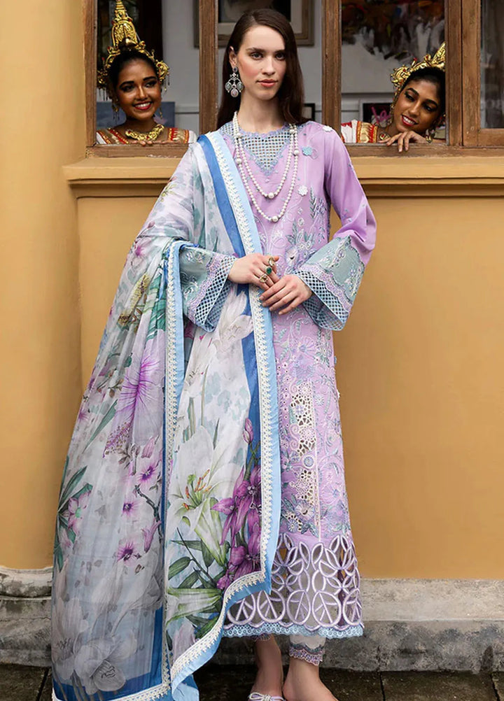 Manaram by Mushq Embroidered Lawn Suit Unstitched 3 Piece MQ25ML D-202 Glowing Pulse - Summer Collection