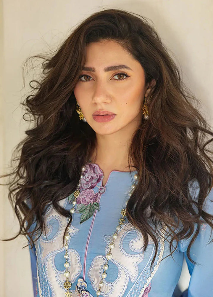 Manaram by Mushq Embroidered Lawn Suit Unstitched 3 Piece MQ25ML D-203 Whispering Melody - Summer Collection