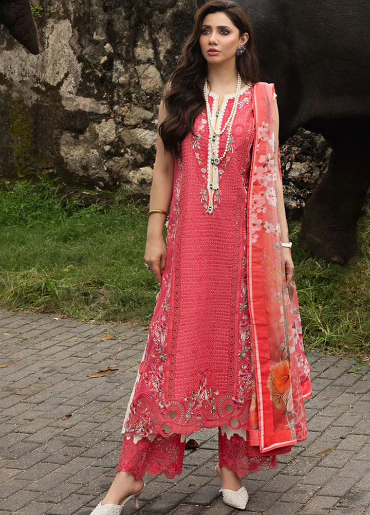 Manaram by Mushq Embroidered Lawn Suit Unstitched 3 Piece MQ25ML D-206 Eternal Radiance - Summer Collection