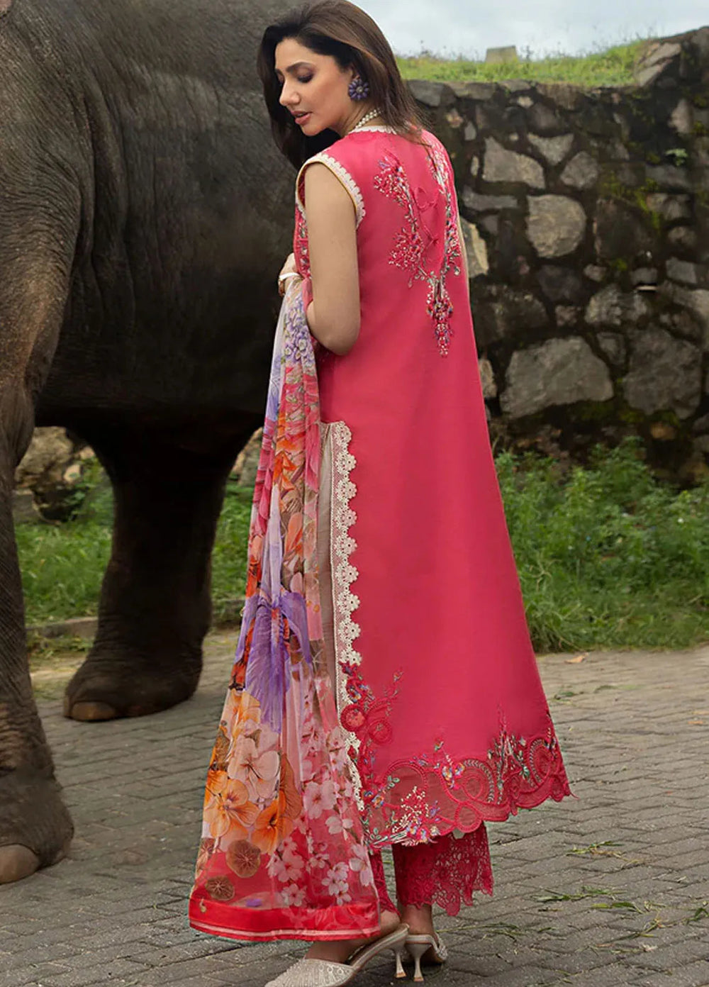 Manaram by Mushq Embroidered Lawn Suit Unstitched 3 Piece MQ25ML D-206 Eternal Radiance - Summer Collection