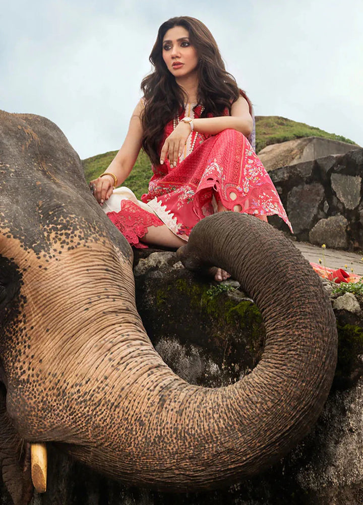 Manaram by Mushq Embroidered Lawn Suit Unstitched 3 Piece MQ25ML D-206 Eternal Radiance - Summer Collection