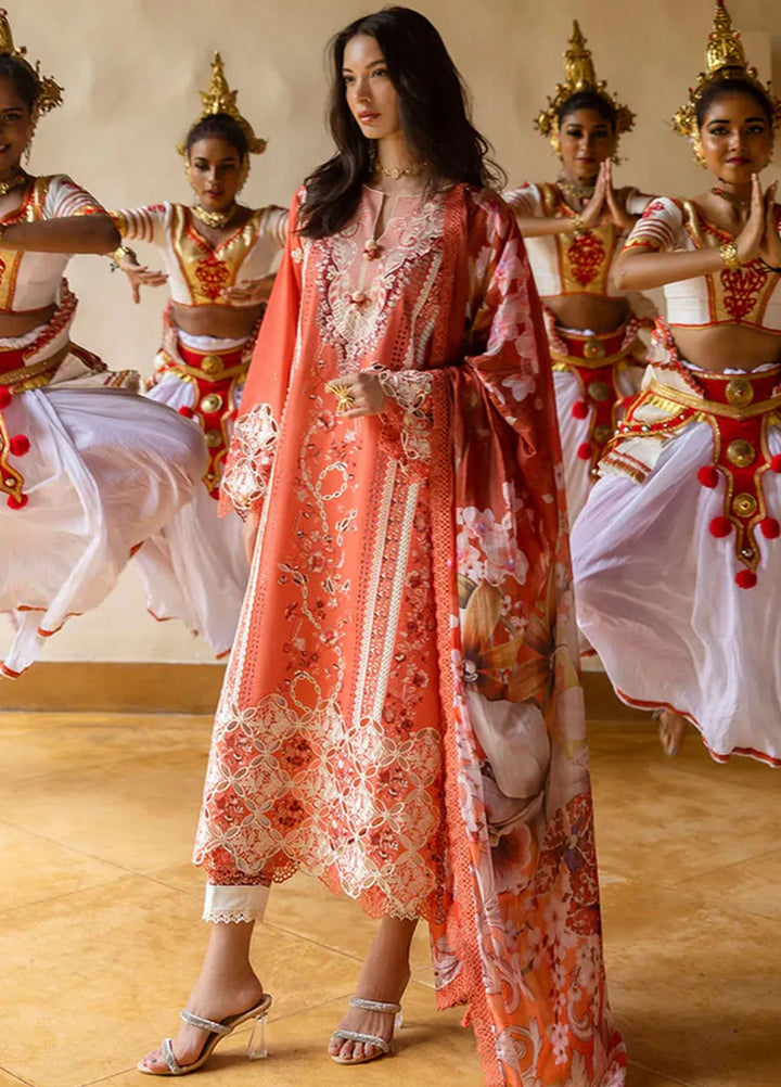 Manaram by Mushq Embroidered Lawn Suit Unstitched 3 Piece MQ25ML D-207 Starry Side - Summer Collection