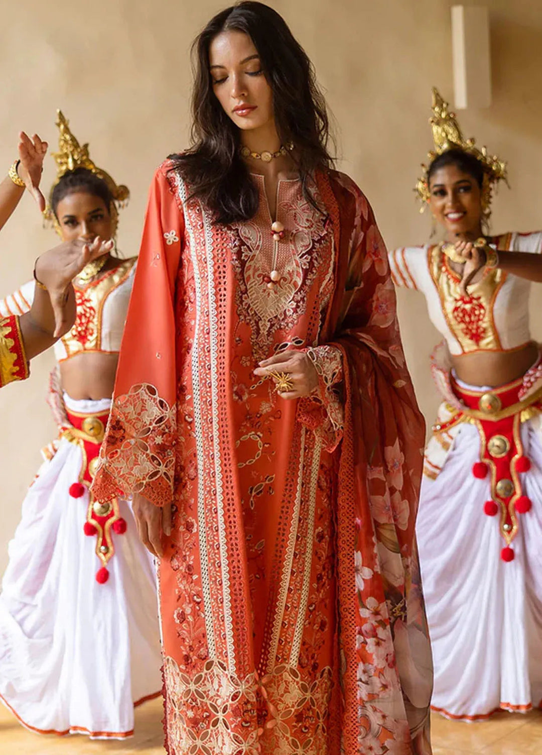 Manaram by Mushq Embroidered Lawn Suit Unstitched 3 Piece MQ25ML D-207 Starry Side - Summer Collection