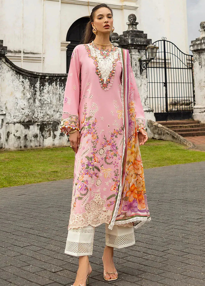 Manaram by Mushq Embroidered Lawn Suit Unstitched 3 Piece MQ25ML D-212 Twinkling Tempos - Summer Collection
