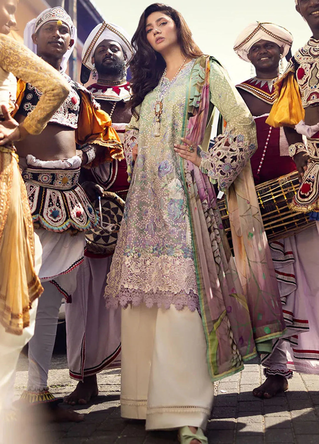 Manaram by Mushq Embroidered Lawn Suit Unstitched 3 Piece MQ25ML D-213 Glittering Grace - Summer Collection