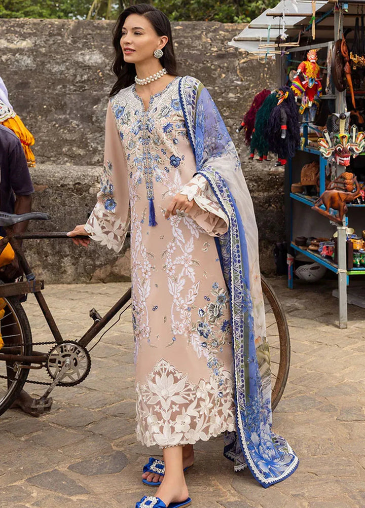 Manaram by Mushq Embroidered Lawn Suit Unstitched 3 Piece MQ25ML D-215 Glistening Groove - Summer Collection