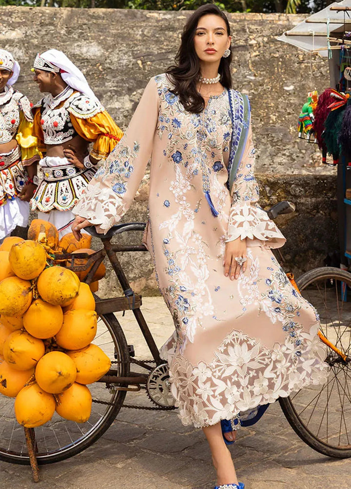 Manaram by Mushq Embroidered Lawn Suit Unstitched 3 Piece MQ25ML D-215 Glistening Groove - Summer Collection