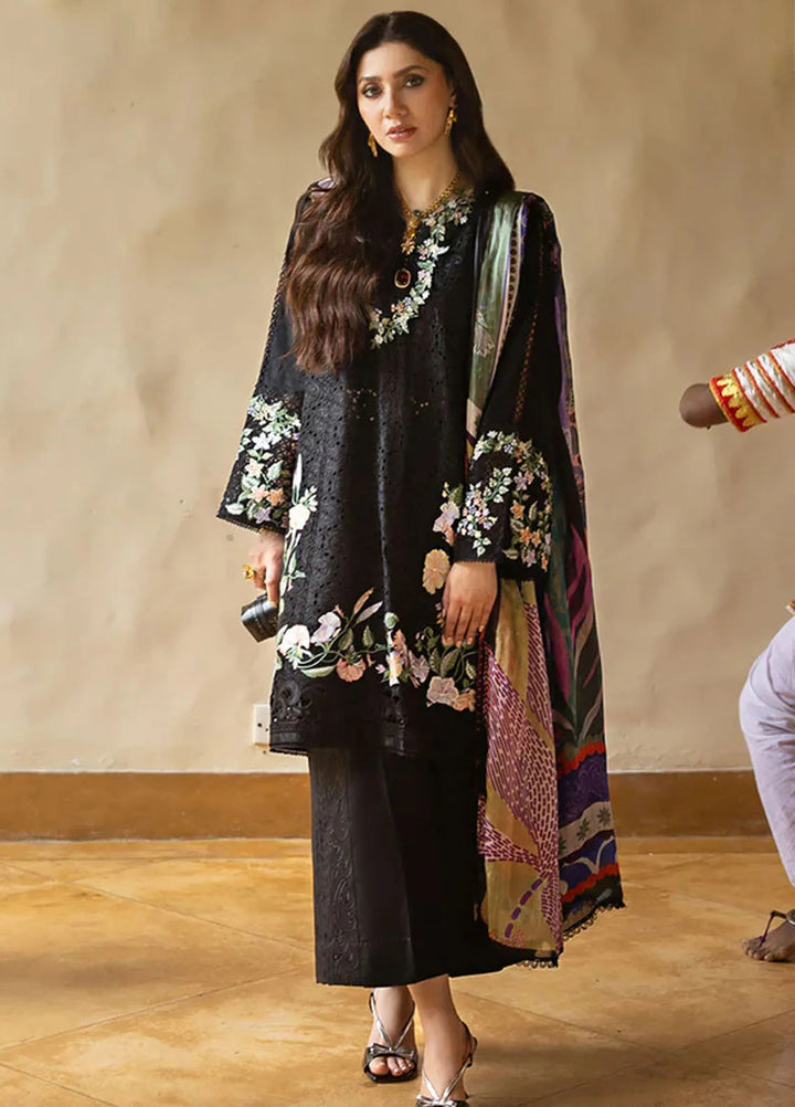 Manaram by Mushq Embroidered Lawn Suit Unstitched 3 Piece MQ25ML D-216 Dazzling Glimmer - Summer Collection