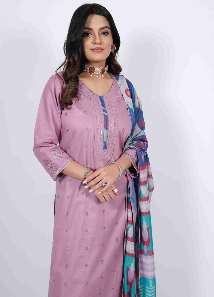 Manhani by Vibgyor Embroidered Lawn Suits Unstitched 3 Piece D2-U-V124 - Summer Collection