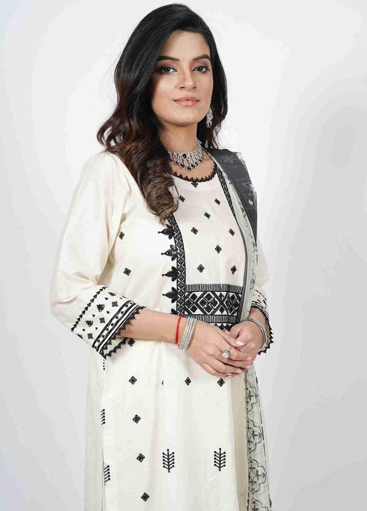 Manhani by Vibgyor Embroidered Lawn Suits Unstitched 3 Piece D3C2-U-V124 - Summer Collection