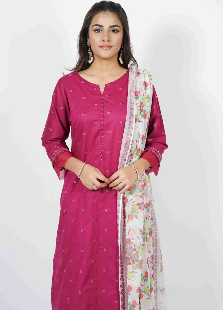 Manhani by Vibgyor Embroidered Lawn Suits Unstitched 3 Piece D7-U-V124 - Summer Collection