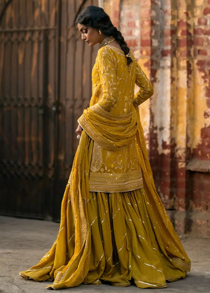 Mannat By Erum Khan Luxury Pret Embroidered Chiffon 3 Piece Suit Aatish