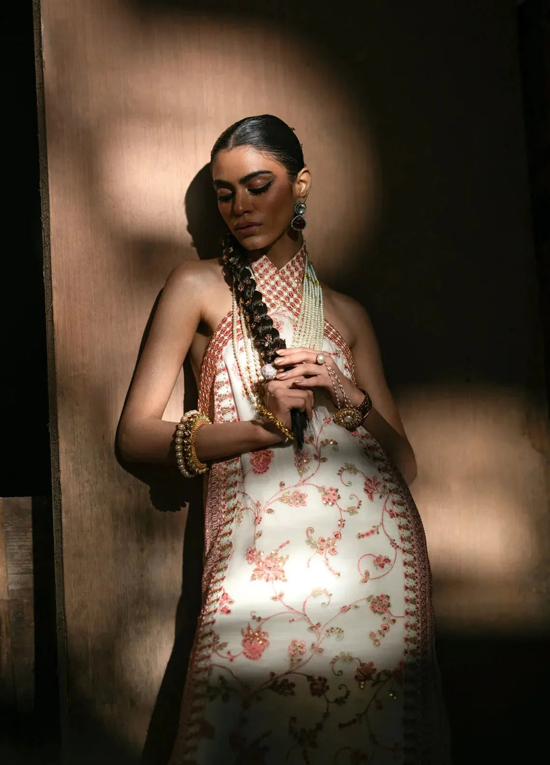 Mannat By Erum Khan Luxury Pret Embroidered Chiffon 3 Piece Suit Khawab