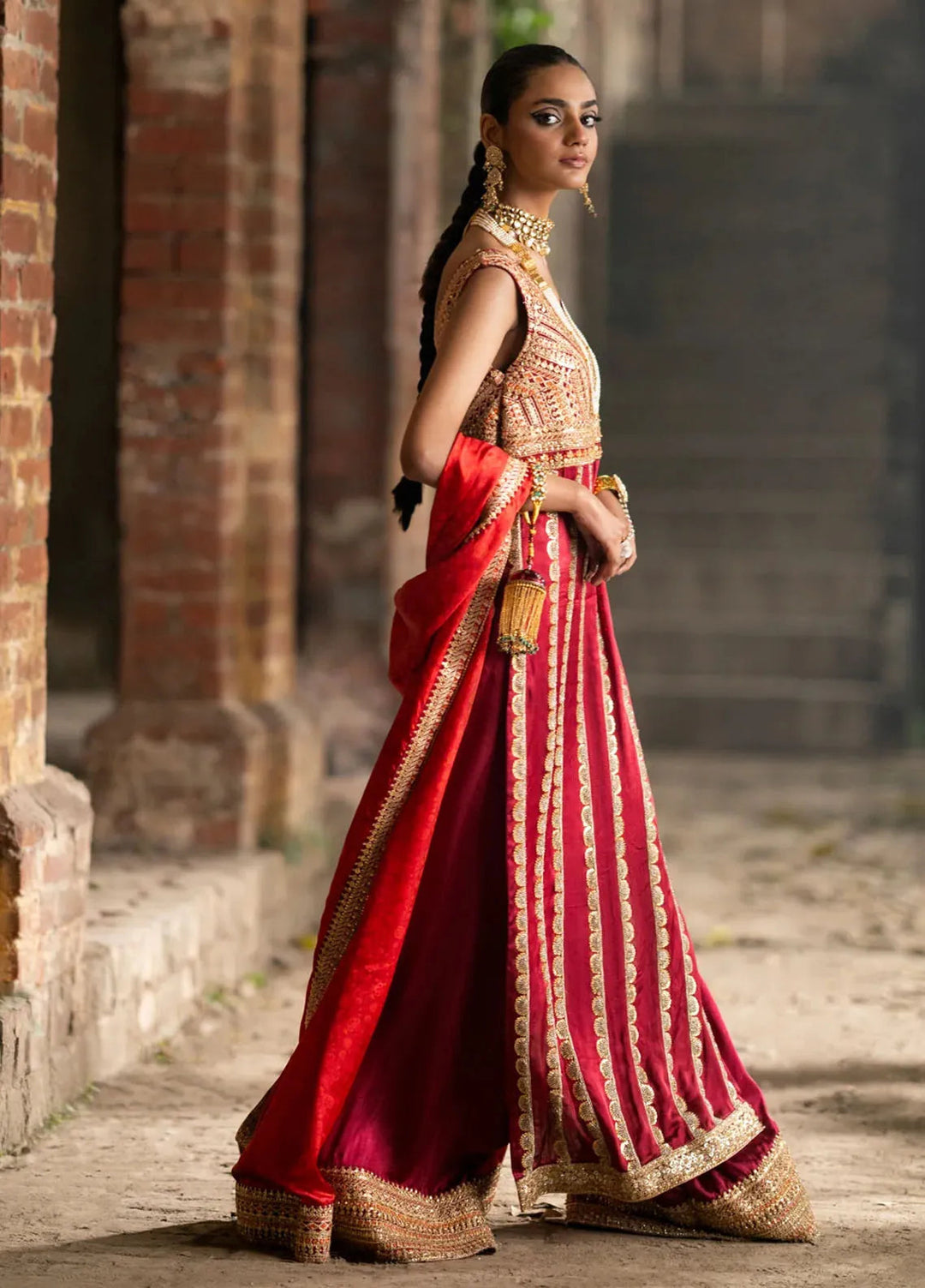 Mannat By Erum Khan Luxury Pret Embroidered Silk 3 Piece Suit Sohni