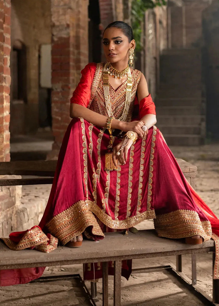 Mannat By Erum Khan Luxury Pret Embroidered Silk 3 Piece Suit Sohni