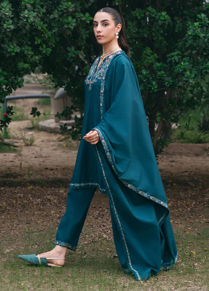 Mannat Clothing Pret Embroidered Khaddar 3 Piece Suit Aabroo