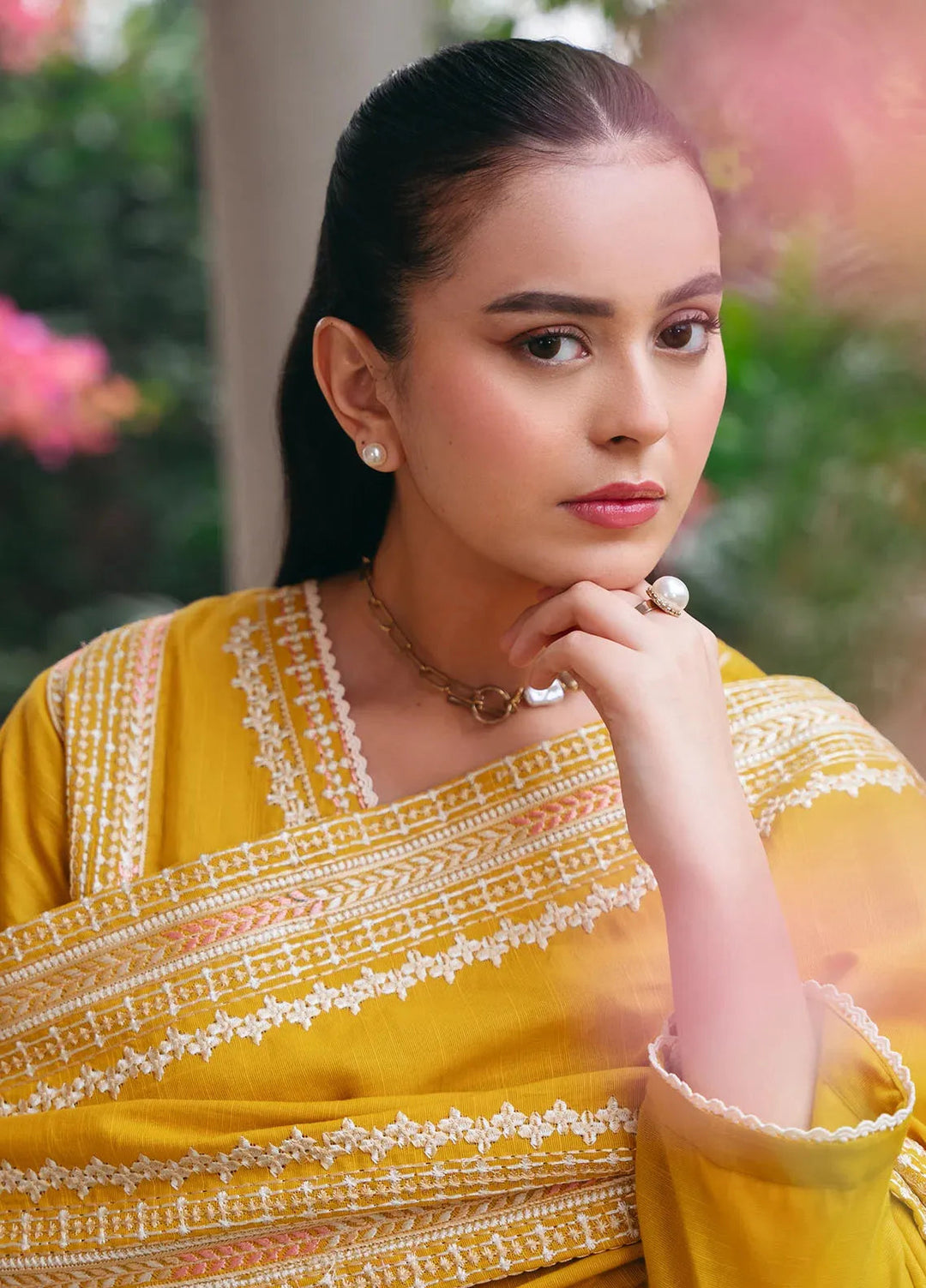 Mannat Clothing Pret Embroidered Khaddar 3 Piece Suit Kesar