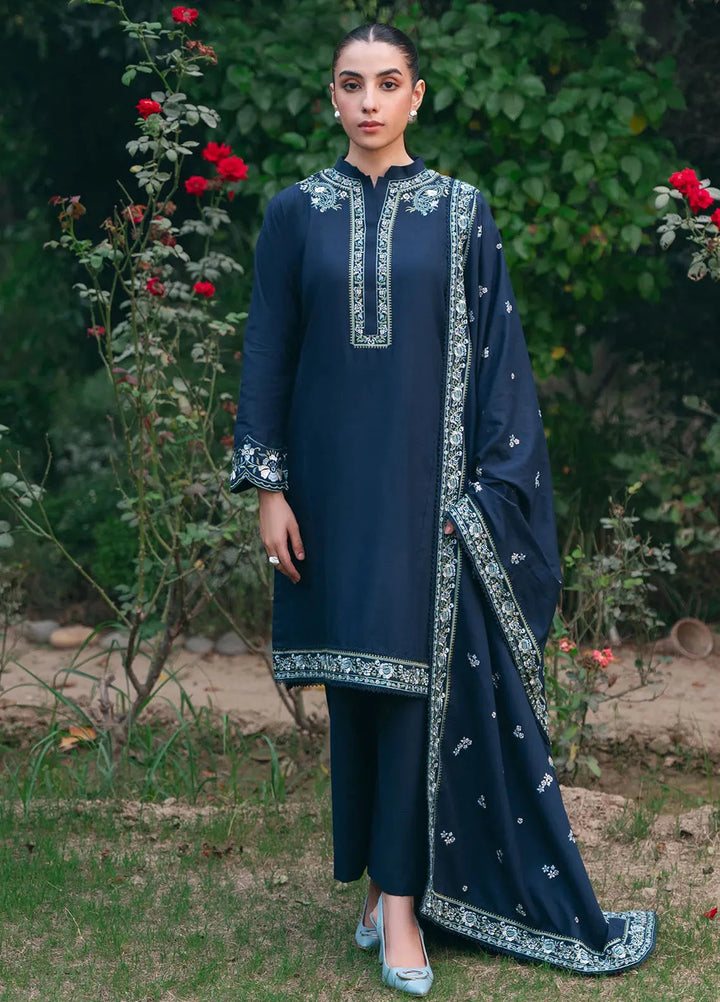 Mannat Clothing Pret Embroidered Khaddar 3 Piece Suit Zarbakht