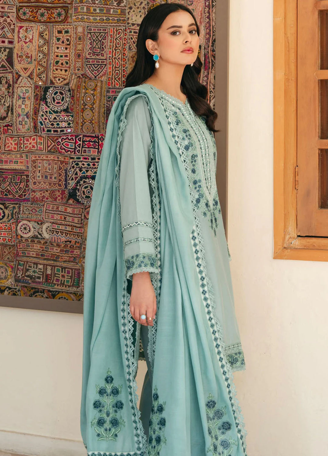 Mannat Clothing Pret Embroidered Lawn 3 Piece Suit Amalia