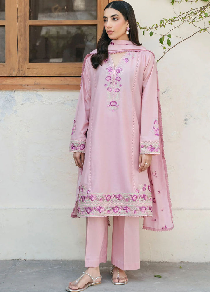 Mannat Clothing Pret Embroidered Lawn 3 Piece Suit Ballet