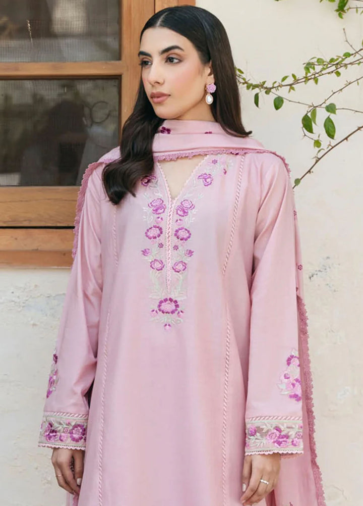 Mannat Clothing Pret Embroidered Lawn 3 Piece Suit Ballet
